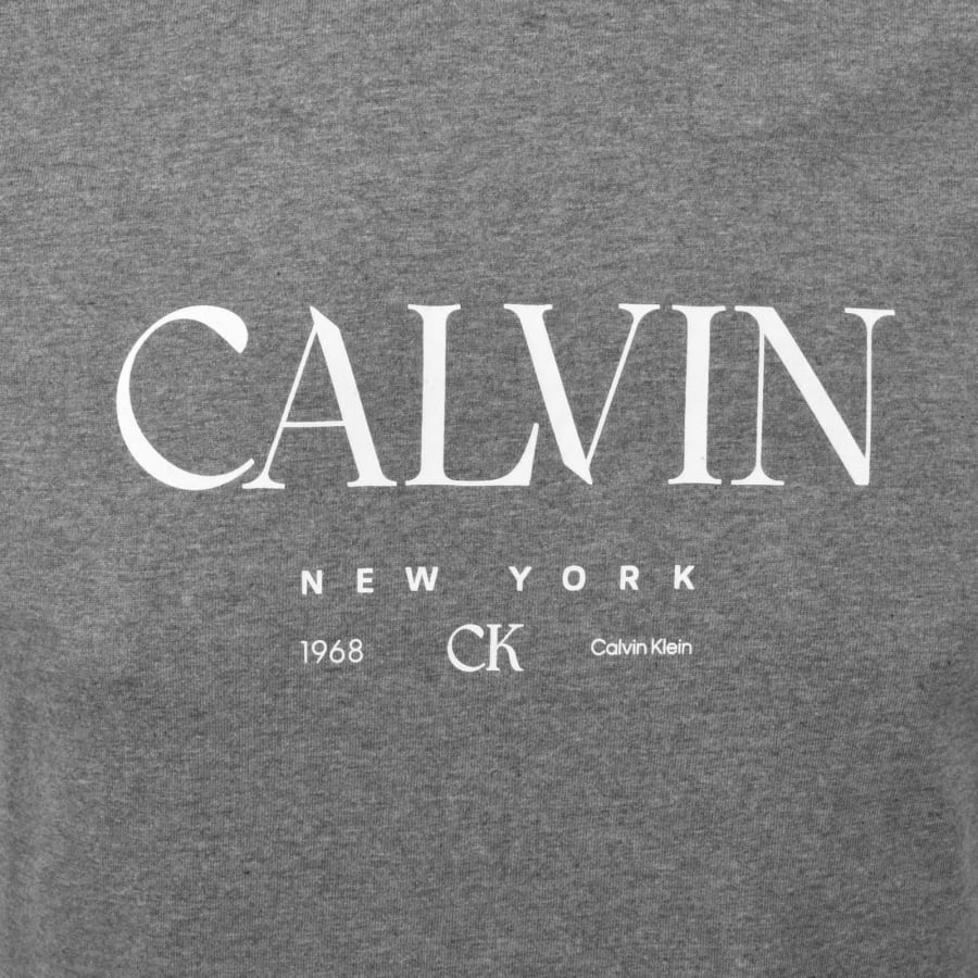 Image number 3 for Calvin Klein Graphic T Shirt Grey