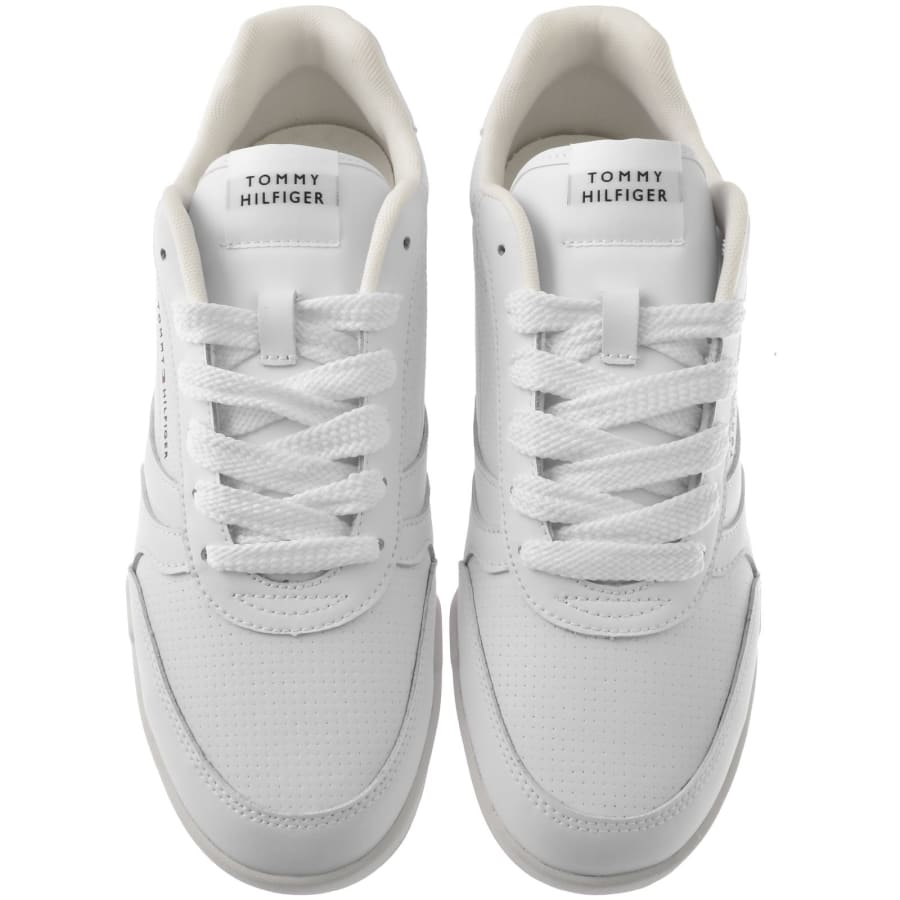 Image number 3 for Tommy Hilfiger Logo Cupsole Trainers White