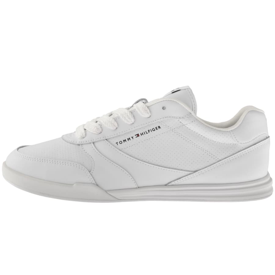 Image number 1 for Tommy Hilfiger Logo Cupsole Trainers White