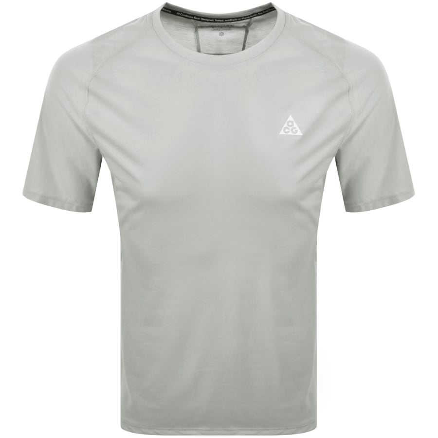 Image number 1 for Nike Trail Solar Chase T Shirt Grey