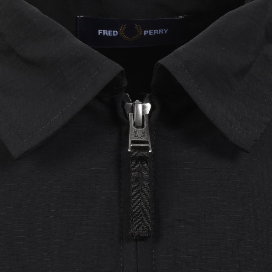 Image number 4 for Fred Perry Ripstop Pocket Overshirt Black