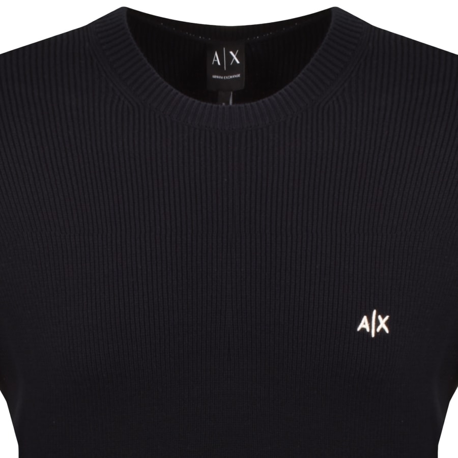 Image number 2 for Armani Exchange Knit Jumper Deep Navy
