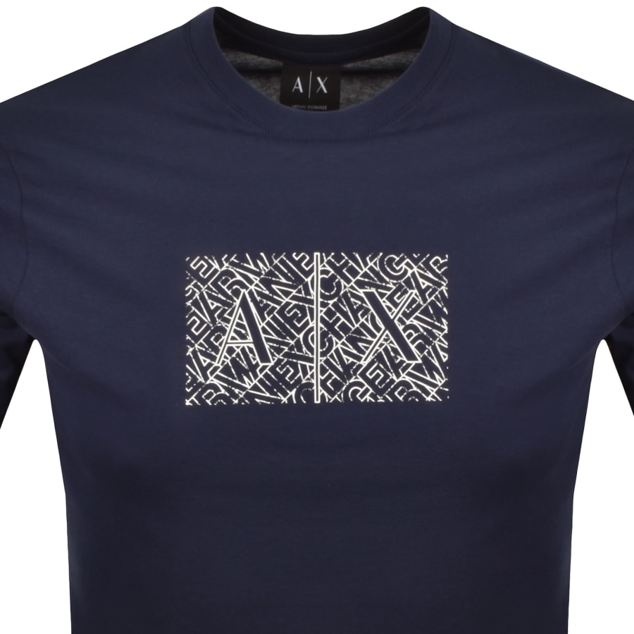 Image number 2 for Armani Exchange Slim Fit Crew Neck T Shirt Blue