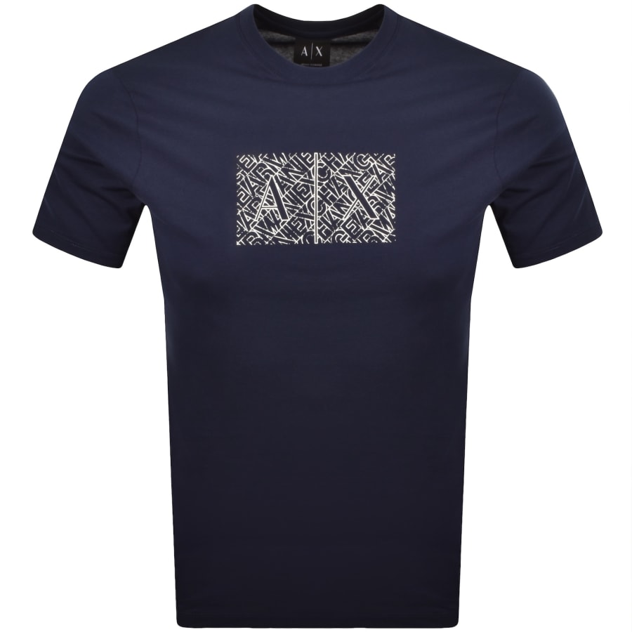 Image number 1 for Armani Exchange Slim Fit Crew Neck T Shirt Blue