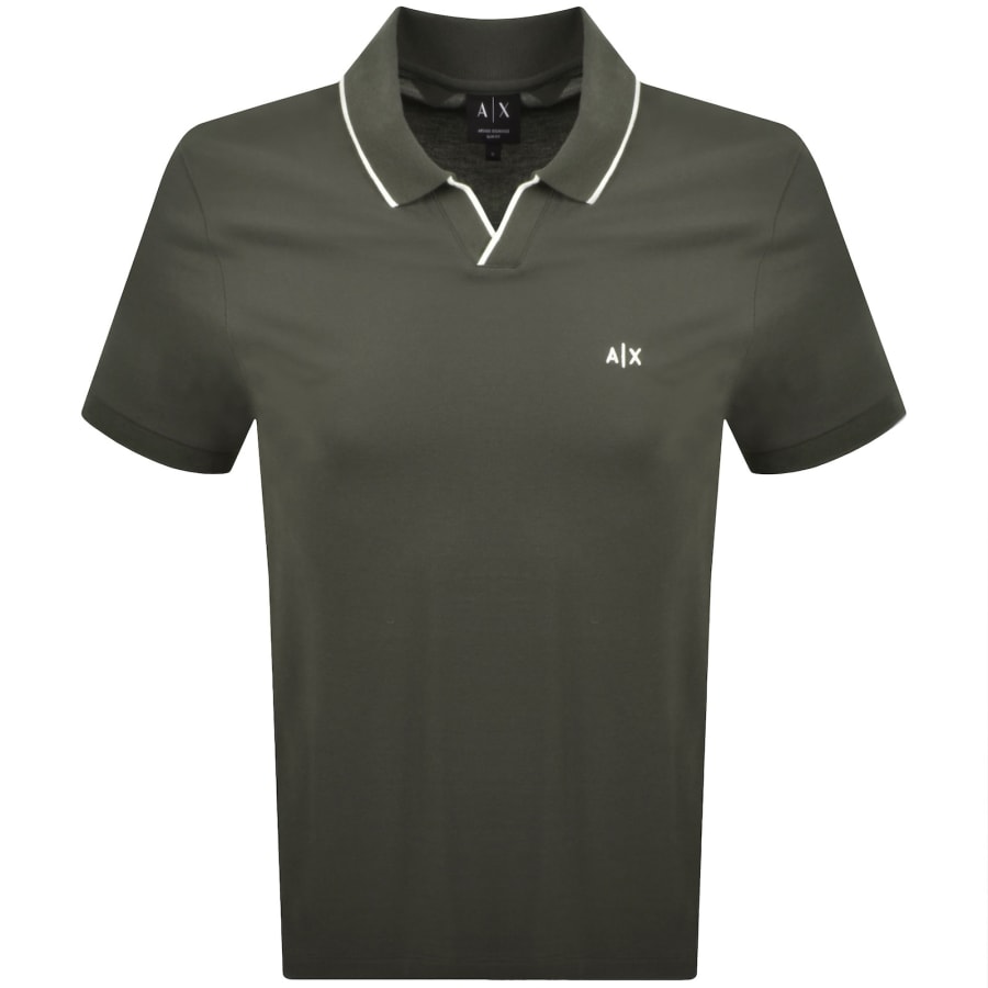 Image number 1 for Armani Exchange Polo T Shirt Chimera Green