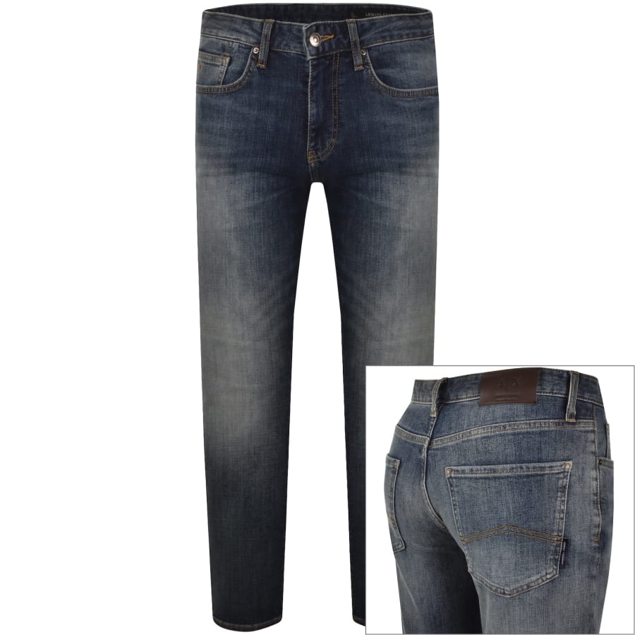 Image number 1 for Armani Exchange J14 Slim Fit Jeans Blue