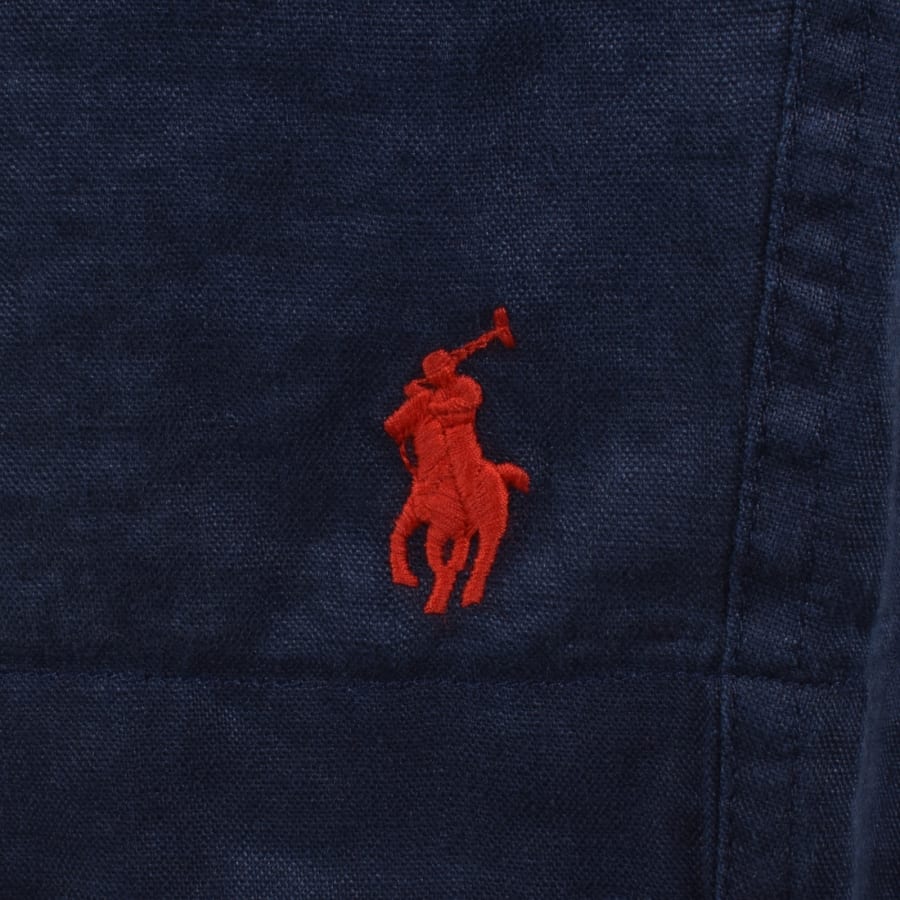 Image number 4 for Ralph Lauren Linen Prepster Shorts Navy