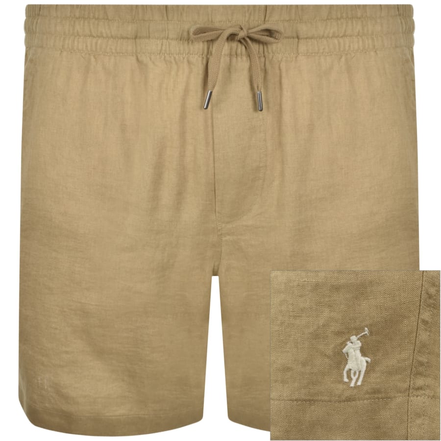 Image number 1 for Ralph Lauren Linen Prepster Shorts Brown