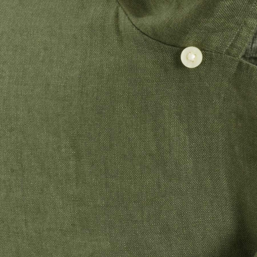 Image number 4 for Ralph Lauren Linen Short Sleeve Shirt Green