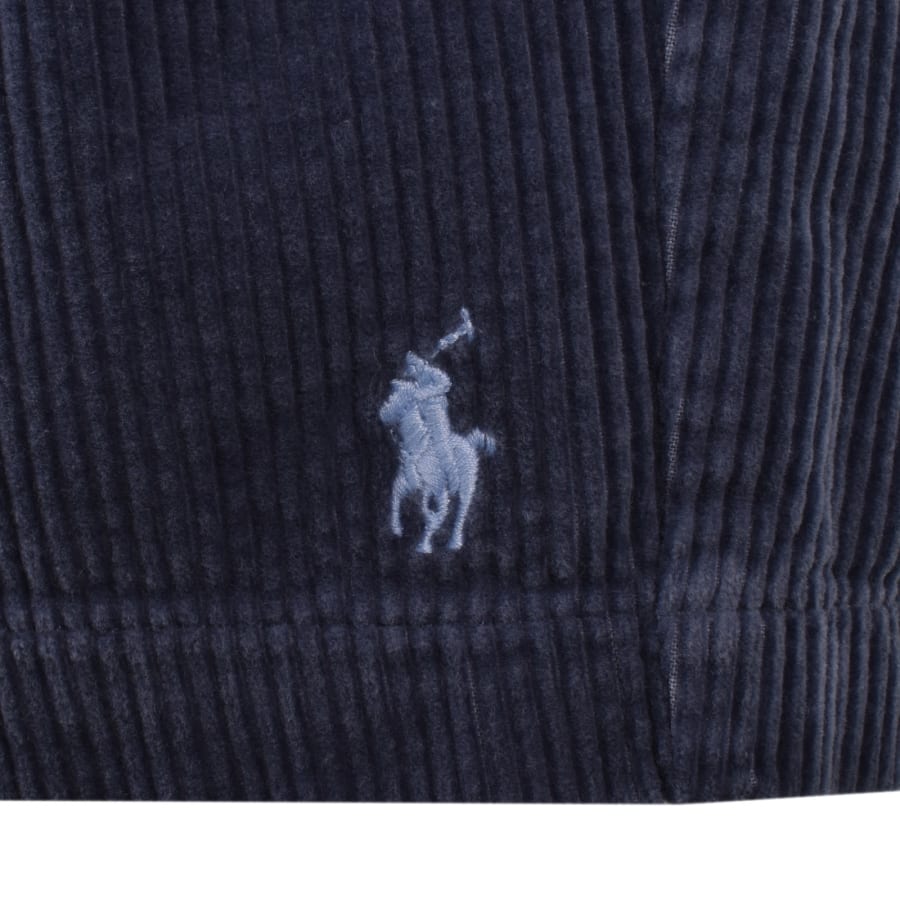 Image number 4 for Ralph Lauren Corduroy Shorts Navy Blue
