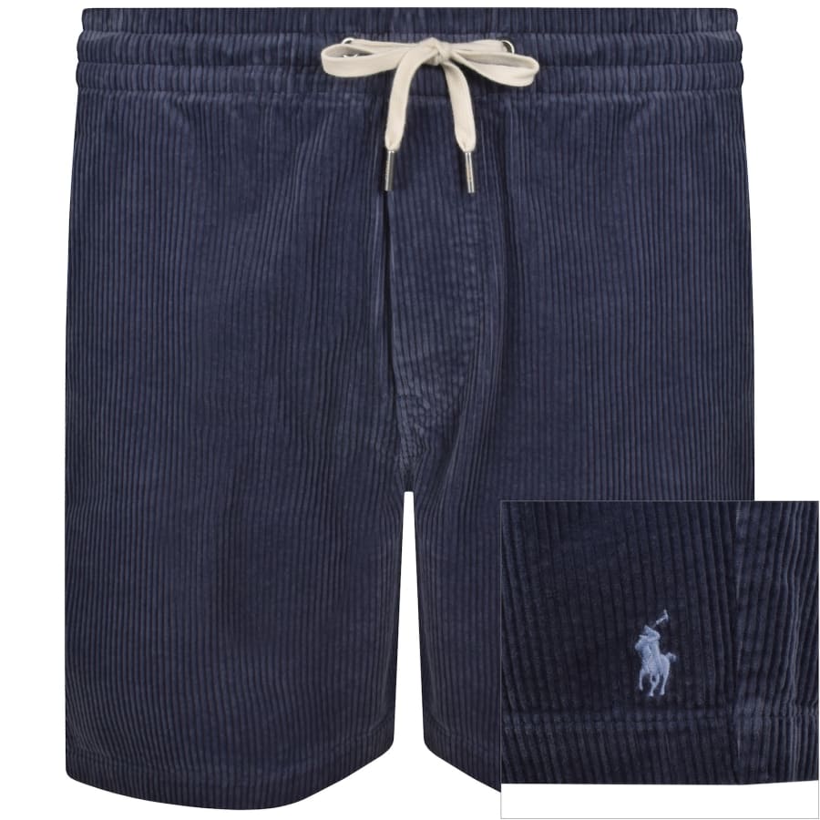 Image number 1 for Ralph Lauren Corduroy Shorts Navy Blue