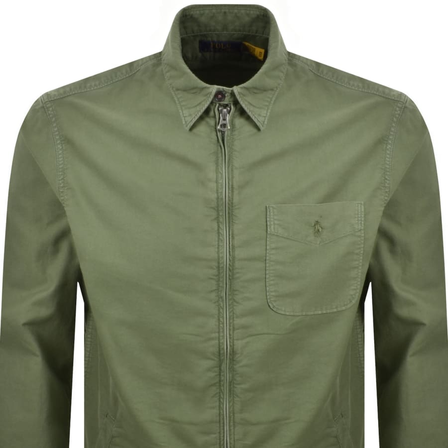Image number 2 for Ralph Lauren Logo Overshirt Green