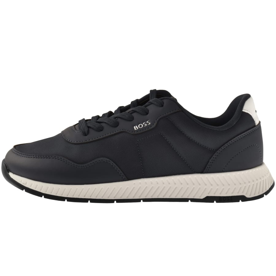 Image number 1 for BOSS Titanium Runner Trainers Dark Blue