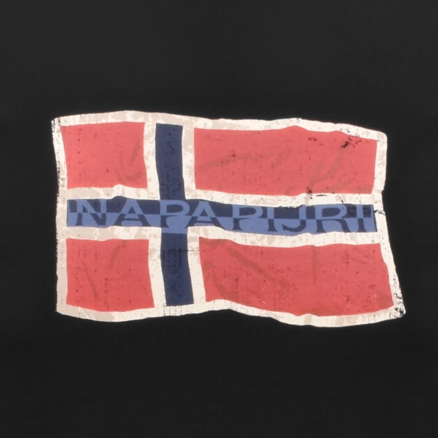Image number 3 for Napapijri Flag Logo Short Sleeve T Shirt Black