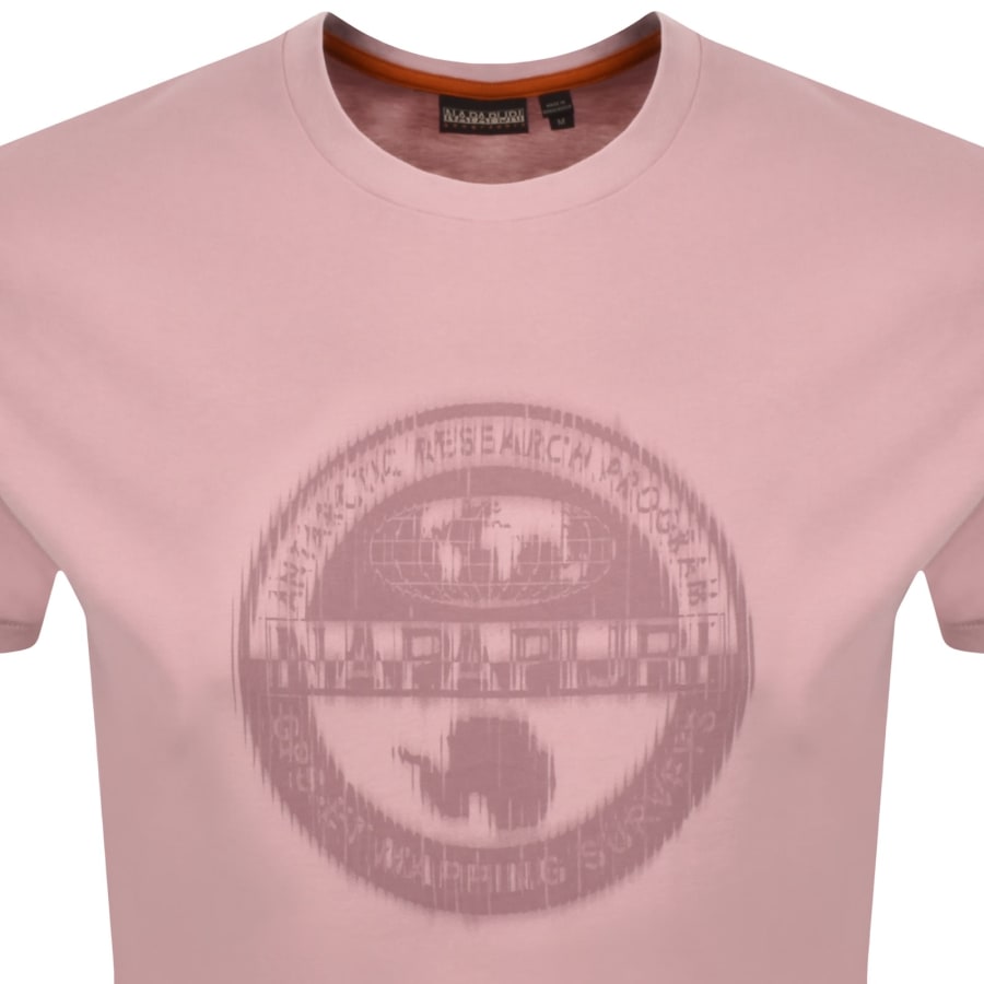 Image number 2 for Napapijri Logo Short Sleeve T Shirt Pink