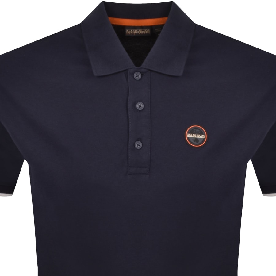 Image number 2 for Napapijri E Badge Polo T Shirt Navy