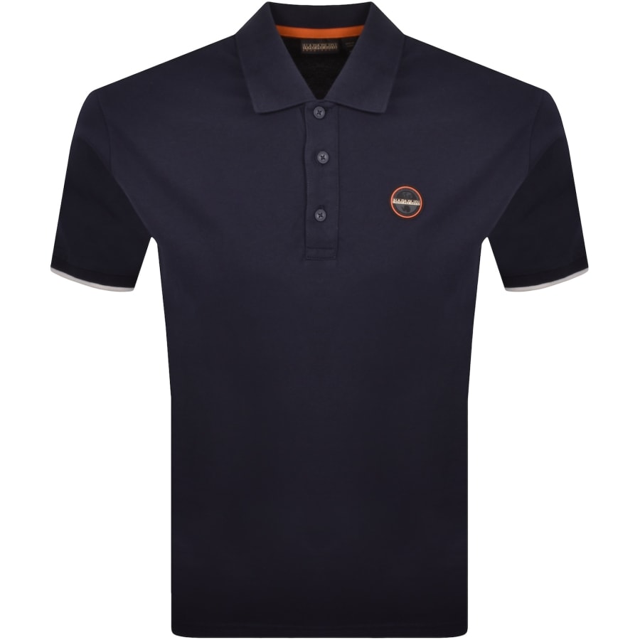 Image number 1 for Napapijri E Badge Polo T Shirt Navy