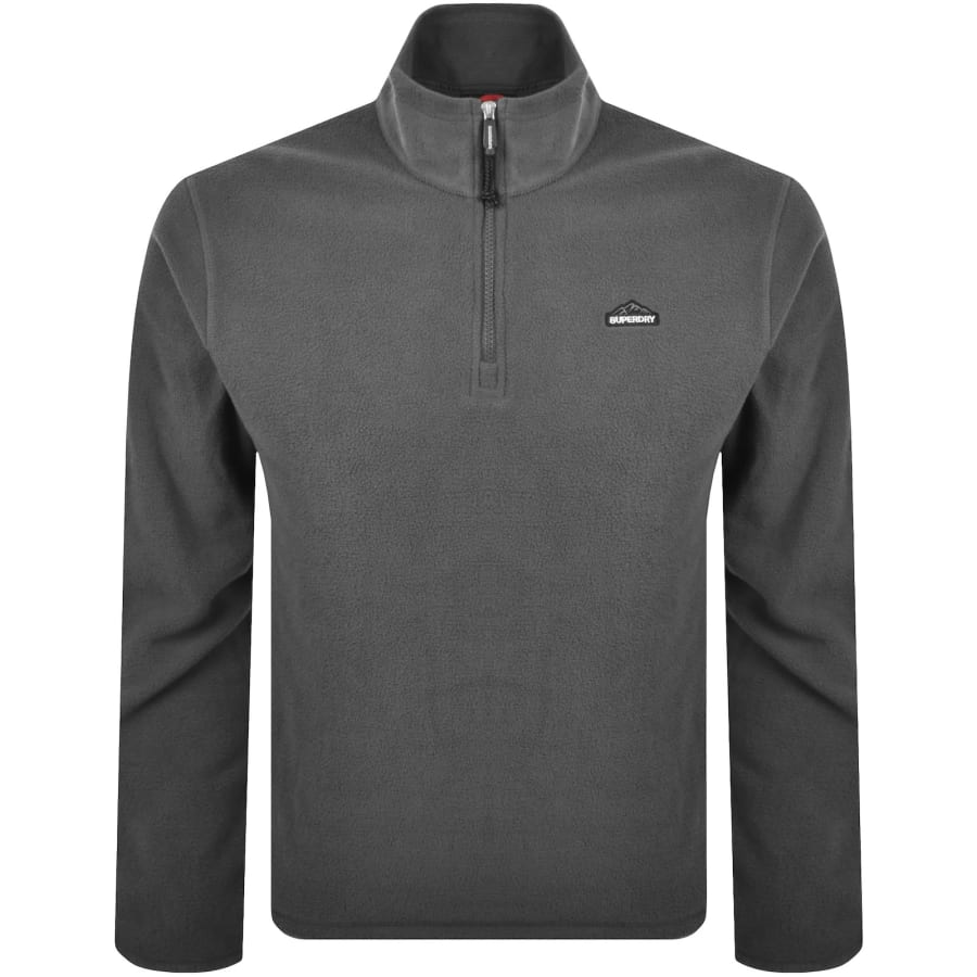 Image number 1 for Superdry Polar Half Zip Fleece Lauren Grey