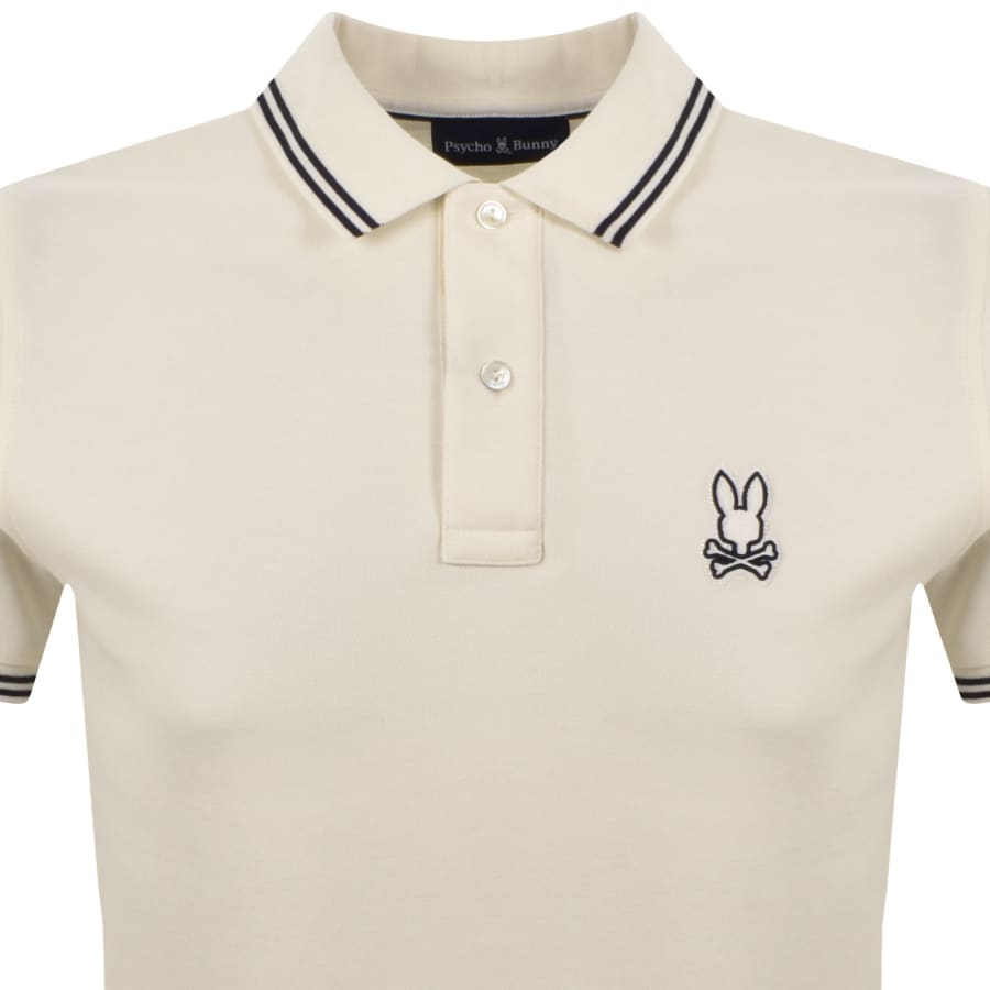 Image number 2 for Psycho Bunny Sayer Pique Polo T Shirt Cream