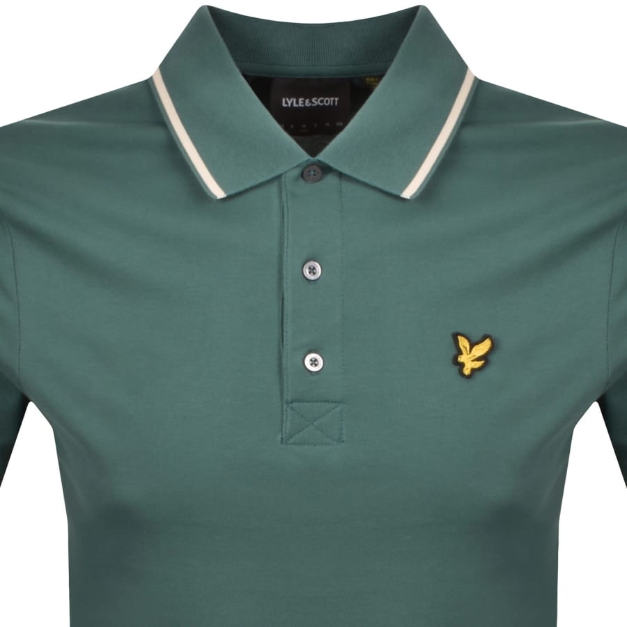 Image number 2 for Lyle And Scott Tipped Polo T Shirt Green