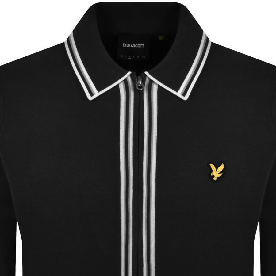 Image number 2 for Lyle And Scott Tipped Full Zip Sweatshirt Black