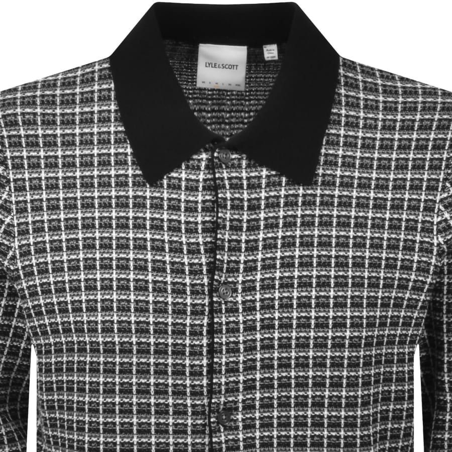 Image number 2 for Lyle And Scott Jacquard Cardigan Black