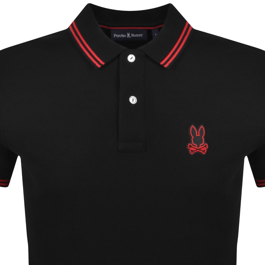 Image number 2 for Psycho Bunny Sayer Pique Polo T Shirt Black