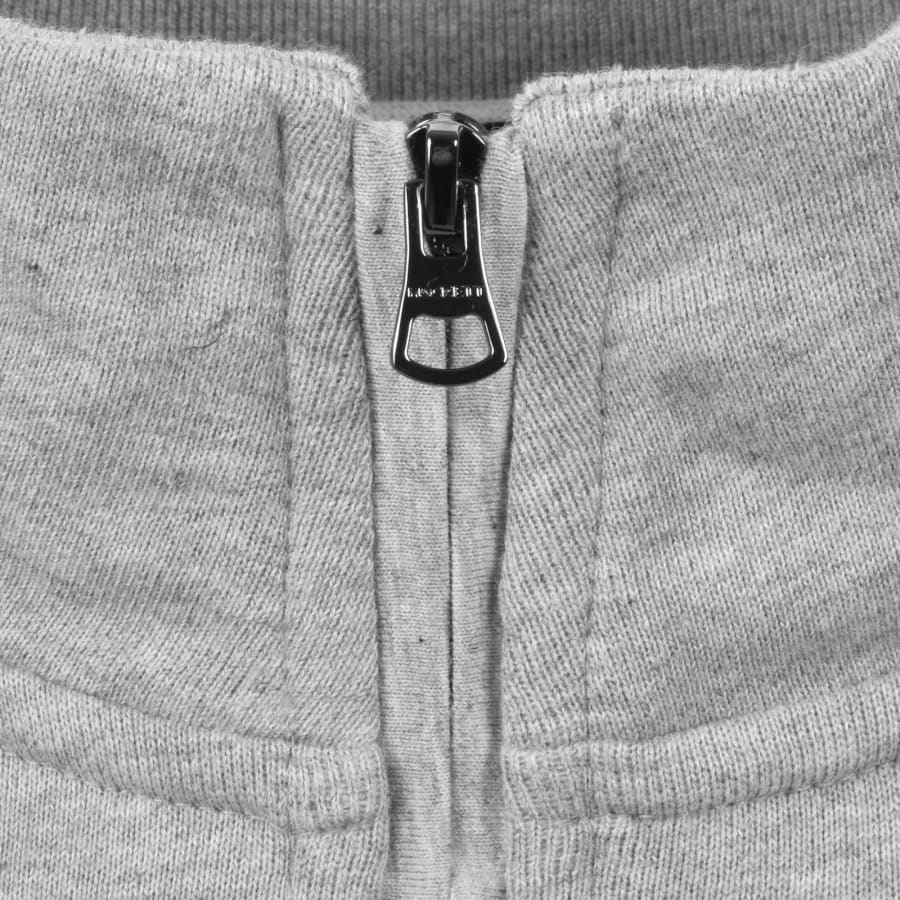 Image number 4 for Hackett Half Zip Sweatshirt Grey