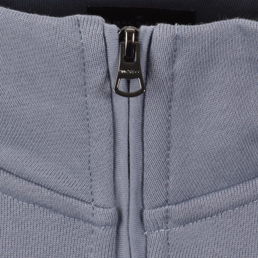 Image number 4 for Hackett Half Zip Sweatshirt Blue