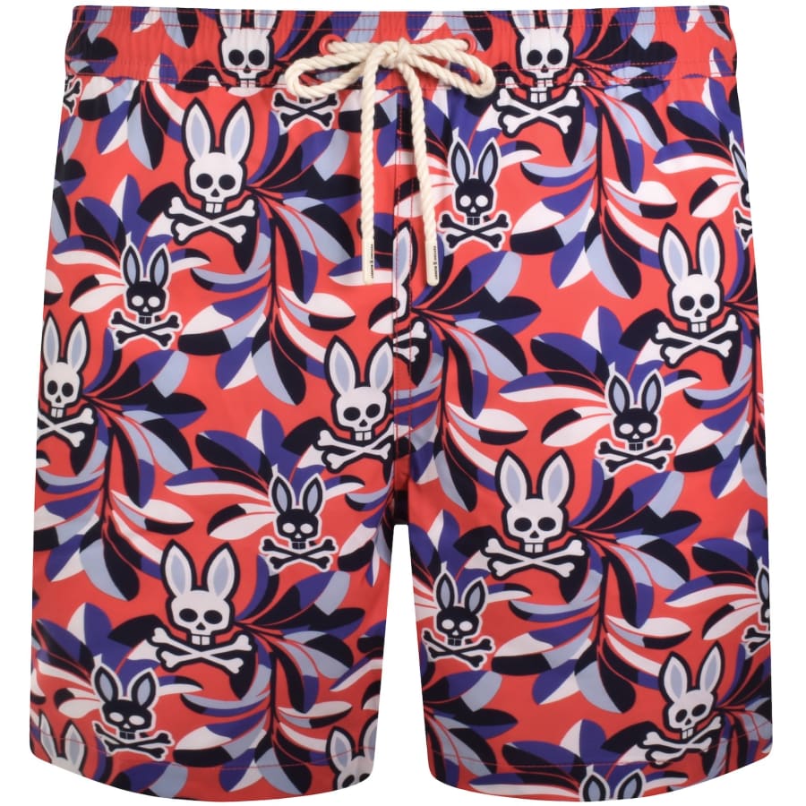 Image number 1 for Psycho Bunny Florian Swim Shorts Red