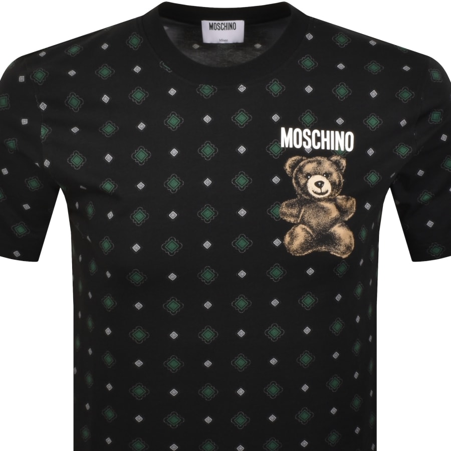 Image number 2 for Moschino Small Teddy Logo T Shirt Black