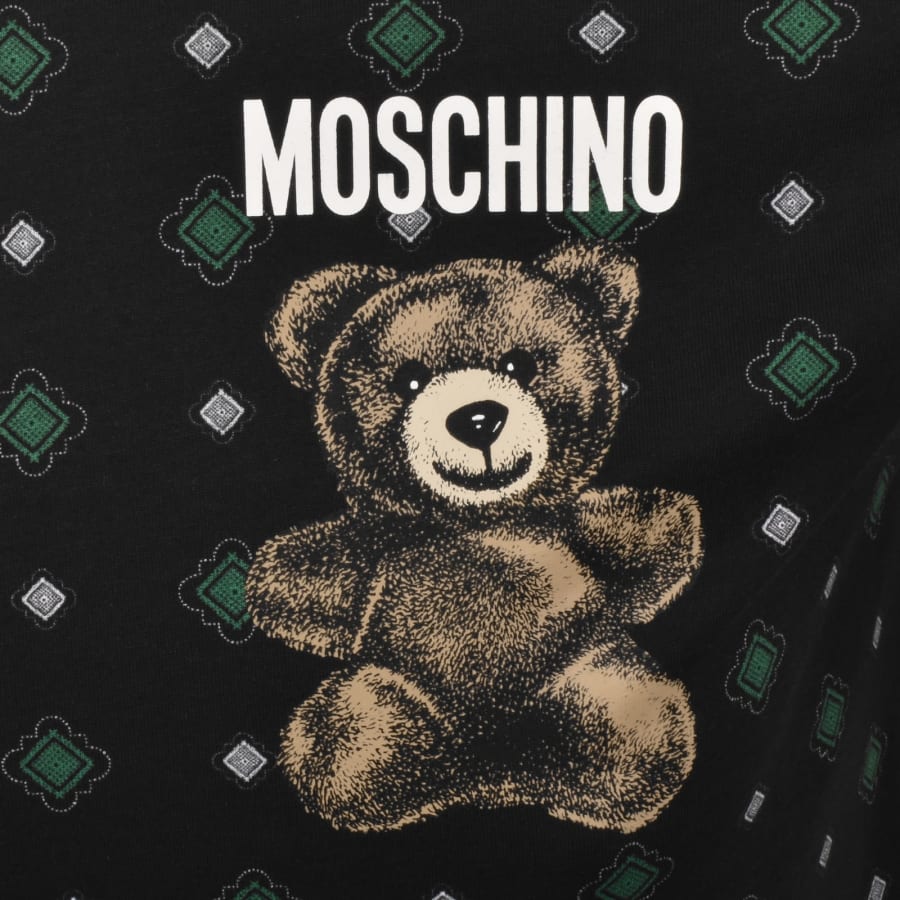 Image number 3 for Moschino Small Teddy Logo T Shirt Black