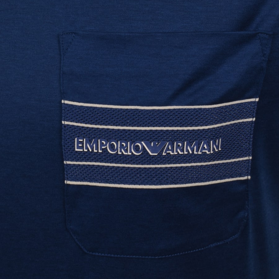 Image number 3 for Emporio Armani 3D Effect Logo T Shirt Blue