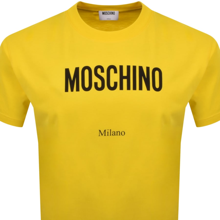 Image number 2 for Moschino Milano Logo T Shirt Yellow