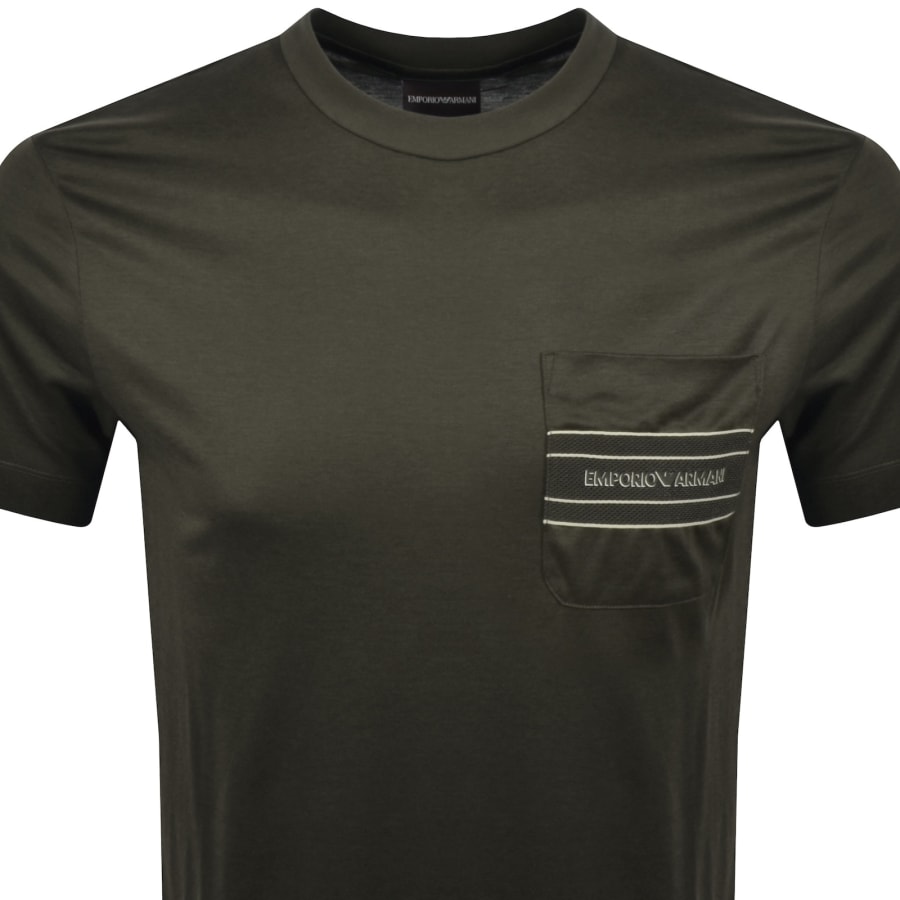 Image number 2 for Emporio Armani 3D Effect Logo T Shirt Green