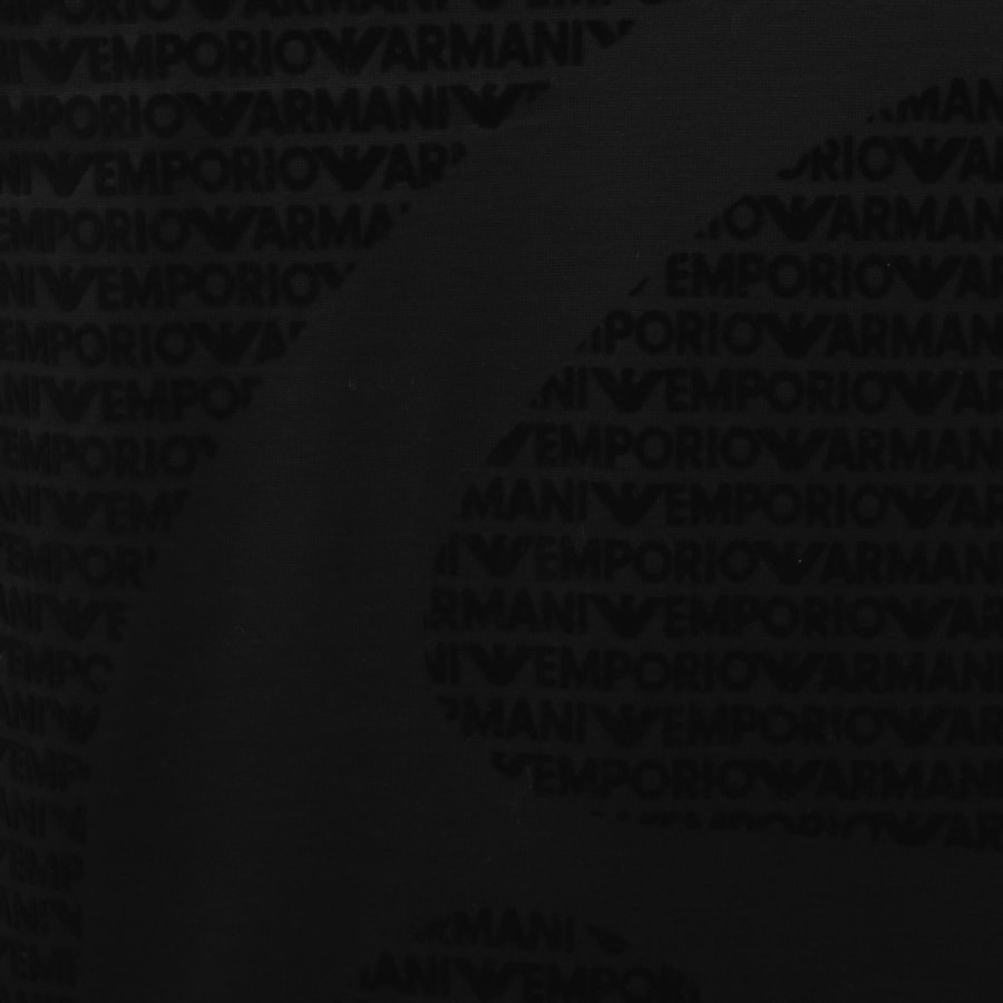 Image number 3 for Emporio Armani Flocked Logo T Shirt Black