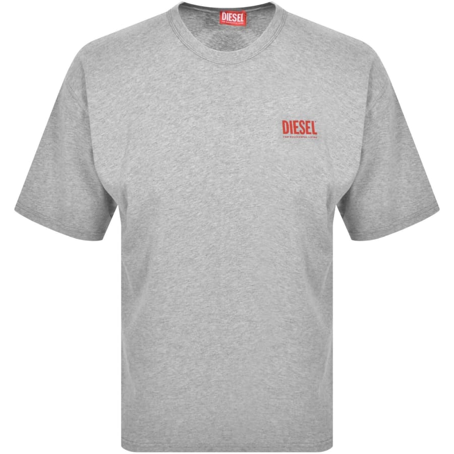 Image number 2 for Diesel T Boxt Bisk T Shirt Grey