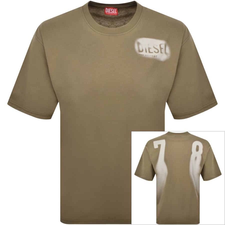 Image number 1 for Diesel T Boxt V2 T Shirt Beige