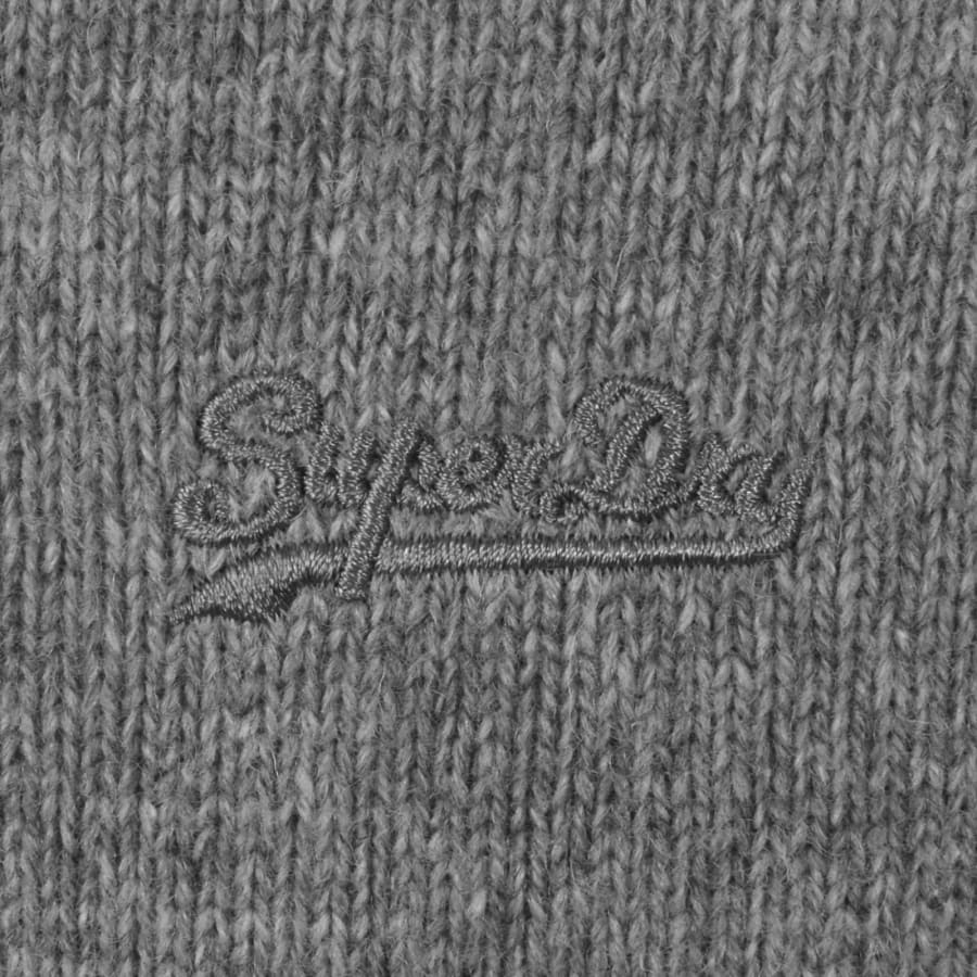 Image number 3 for Superdry Wool Blend Knit Jumper Grey