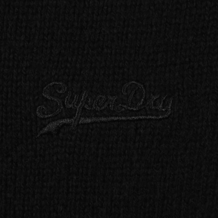 Image number 3 for Superdry Wool Blend Knit Jumper Black