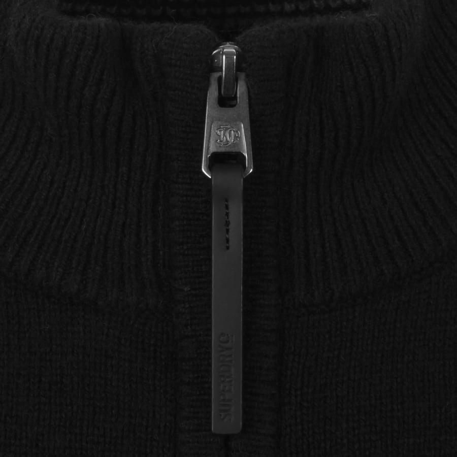 Image number 4 for Superdry Wool Blend Knit Jumper Black