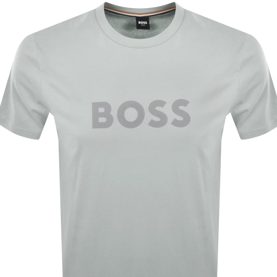Image number 2 for BOSS Beachwear Logo T Shirt Light Grey