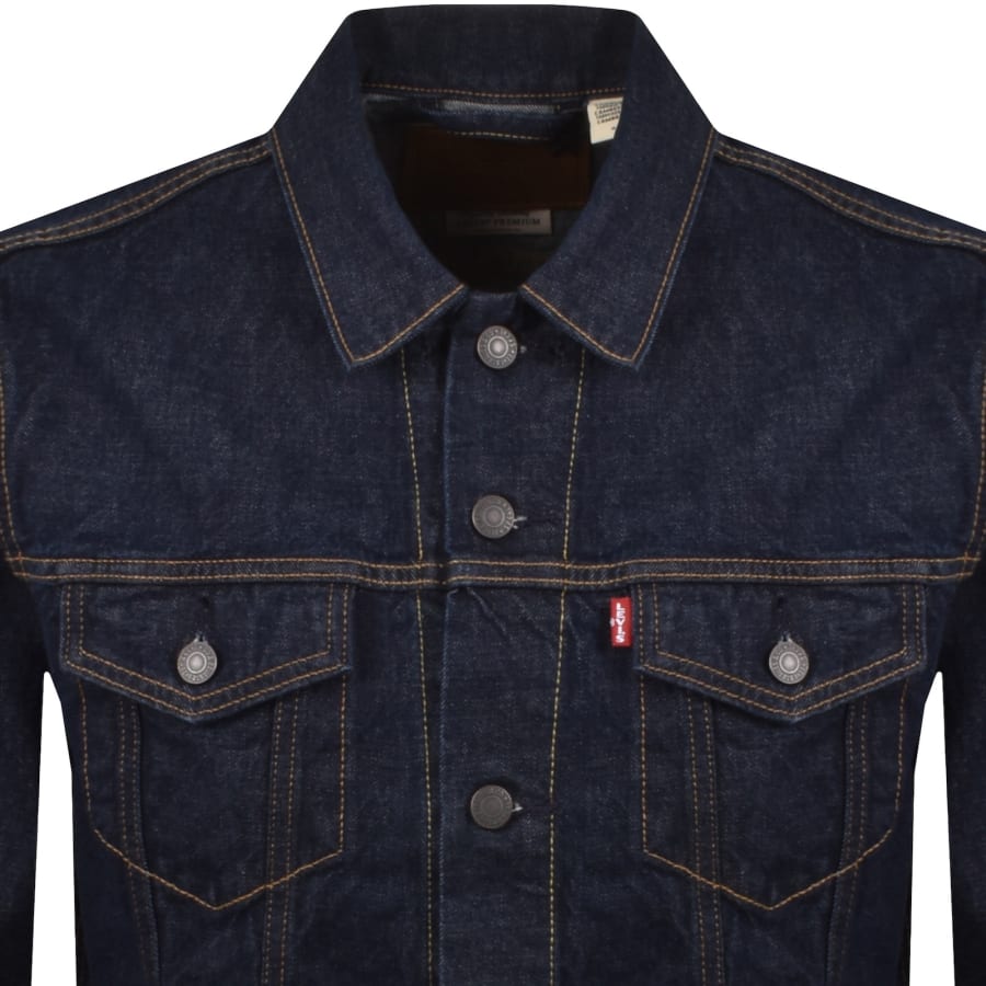 Image number 2 for Levis Trucker Denim Jacket Dark Wash Blue