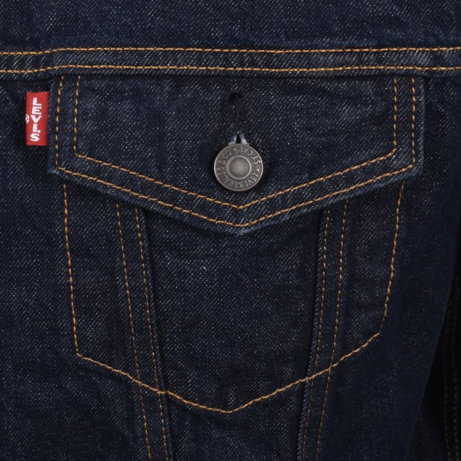 Image number 3 for Levis Trucker Denim Jacket Dark Wash Blue
