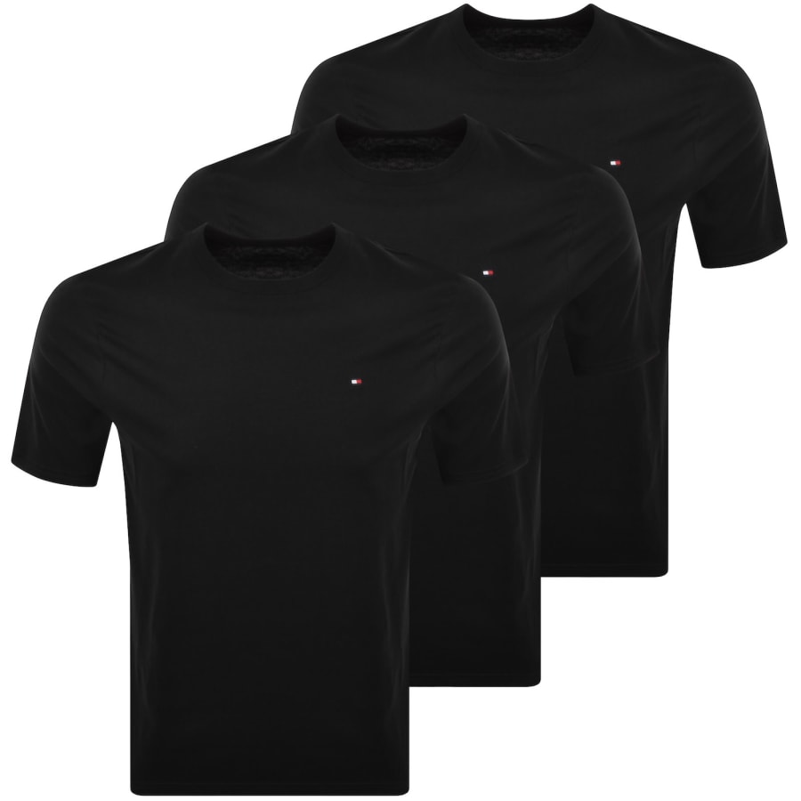 Image number 1 for Tommy Hilfiger 3 Pack T Shirts Black