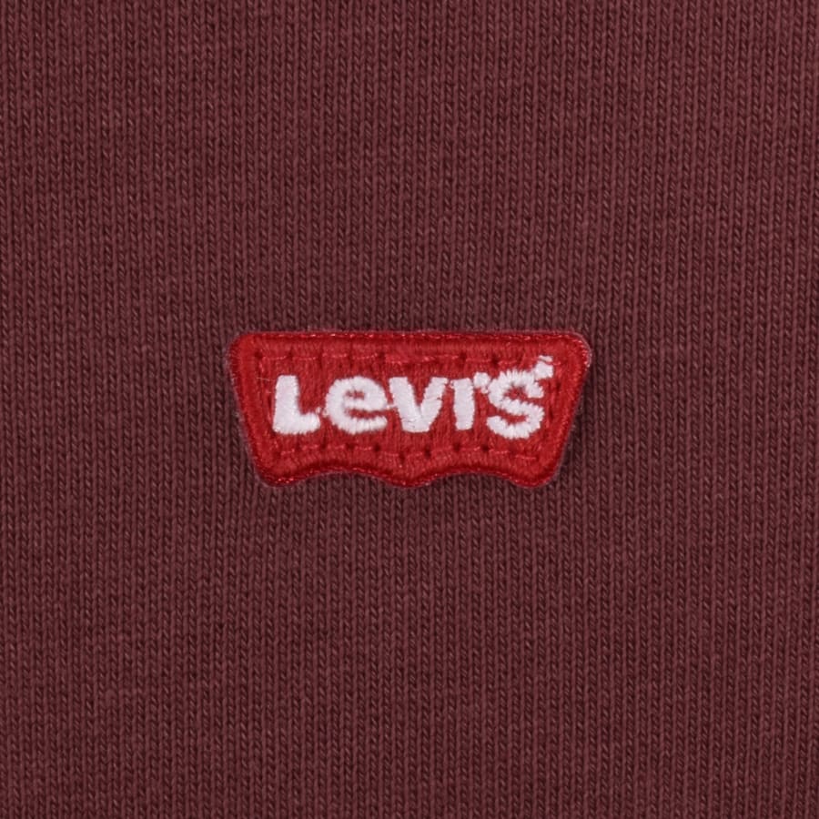 Image number 3 for Levis Original Quarter Zip Sweatshirt Red