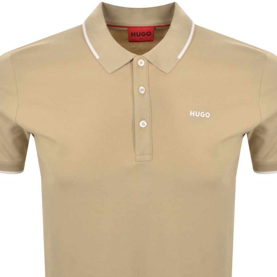 Image number 2 for HUGO Dinoso 222 Polo T Shirt Beige