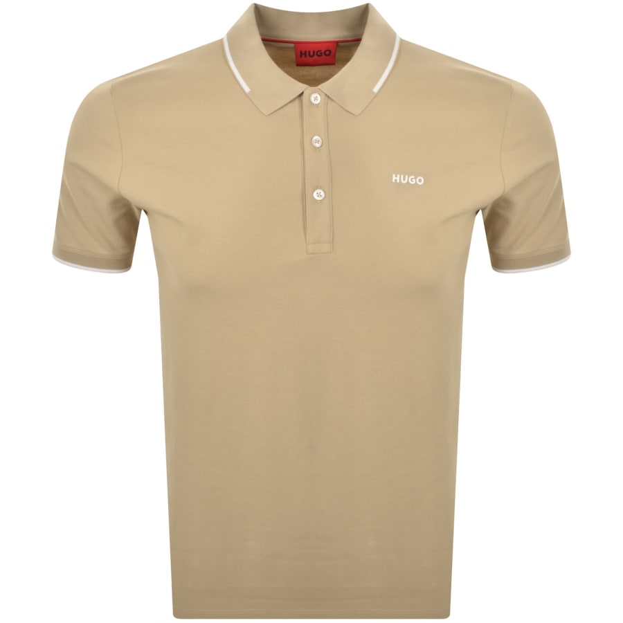 Image number 1 for HUGO Dinoso 222 Polo T Shirt Beige