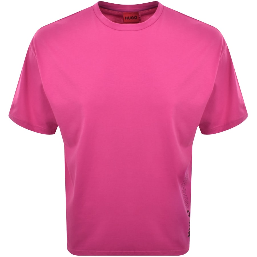 Image number 1 for HUGO Tiki T Shirt Pink