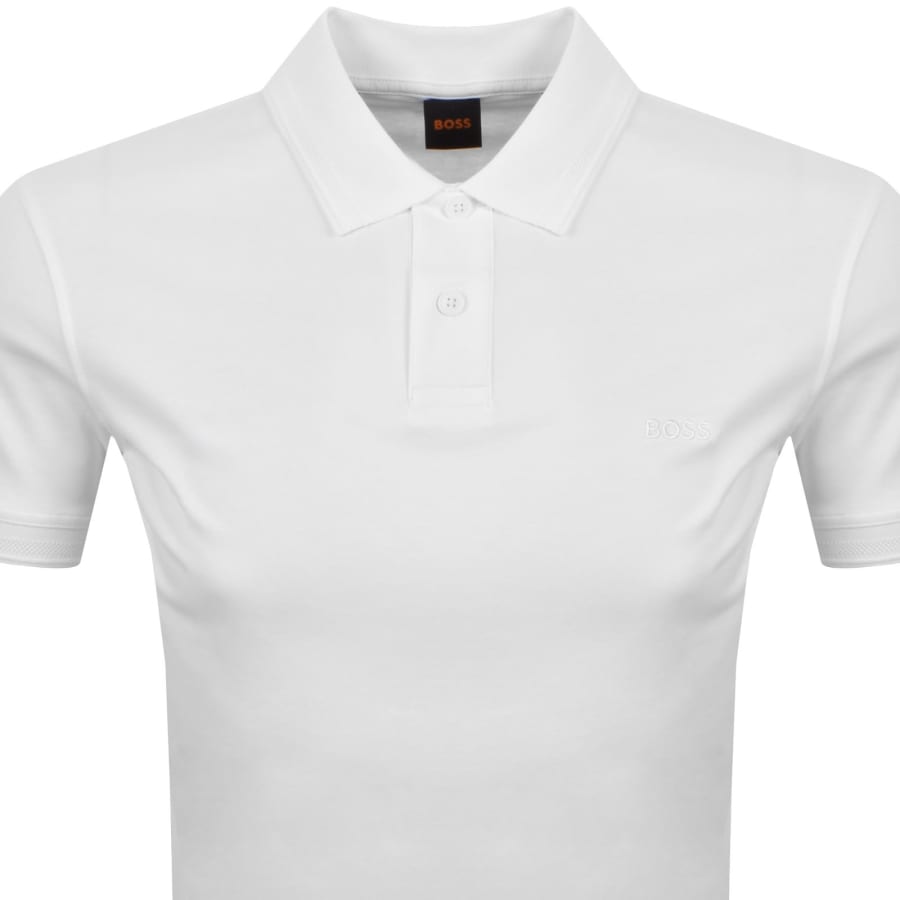 Image number 2 for BOSS Pe Interlock Polo T Shirt White